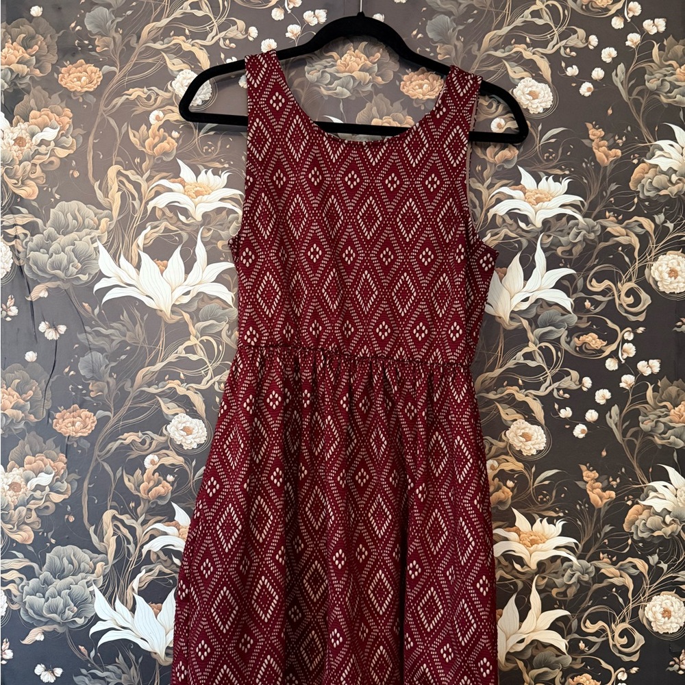 Maroon Sleeveless Dress